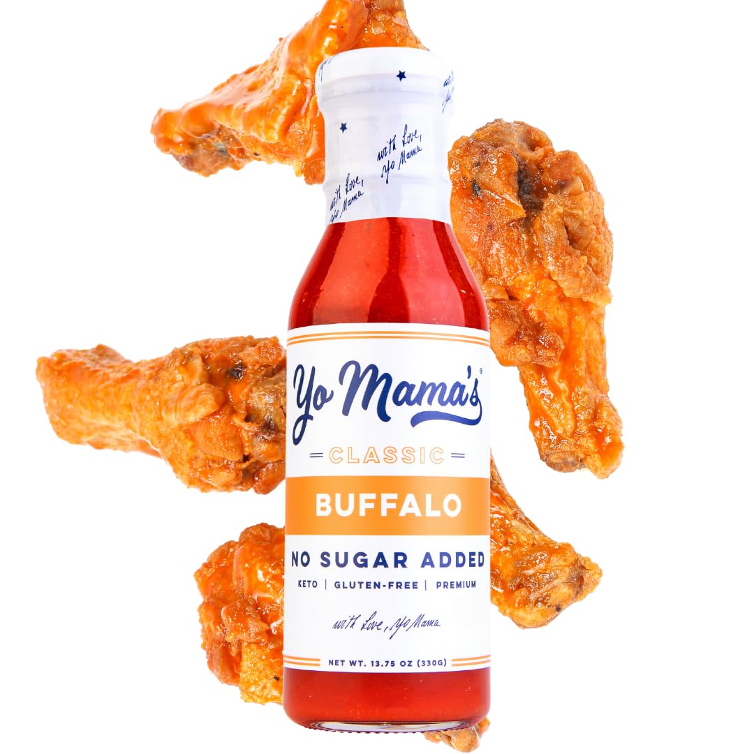 Yo Mamas Foods Keto Buffalo Dipping, Marinade & Wing Sauce - Pack Of (1) - Low-Zero Carb, No Sugar Added, Whole30, Paleo, Gluten