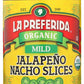 La Preferida Organic Jalapeno Nacho Slices, Mild, 11.5 oz (Pack of 3)