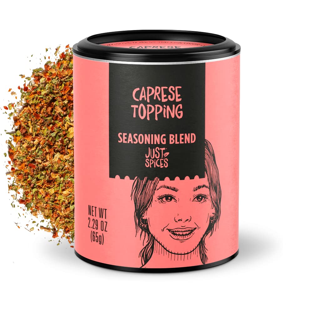 Just Spices Caprese Topping, 2.29 Oz. I Tomato And Mozzarella Spice Mix I For Authentic Italian Antipasti At Home