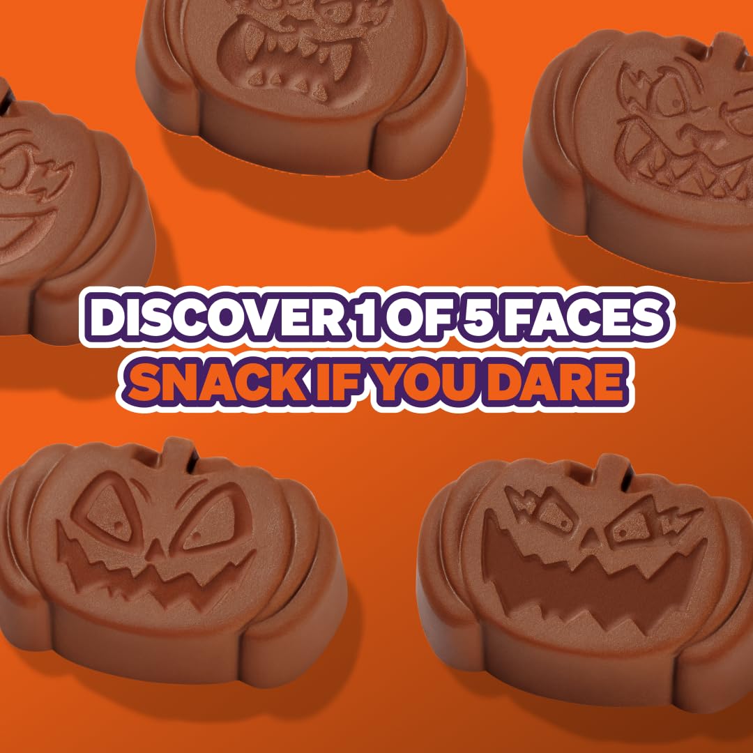 Feastables Mrbeast Peanut Butter Jack-O-Lantern, Milk Chocolate & Creamy Peanut Butter Filling, Cups For Mature-Themeds & Kids, Chocolate Candy For Halloween Snacks, Made With Fairtrade Cocoa, 30 Count