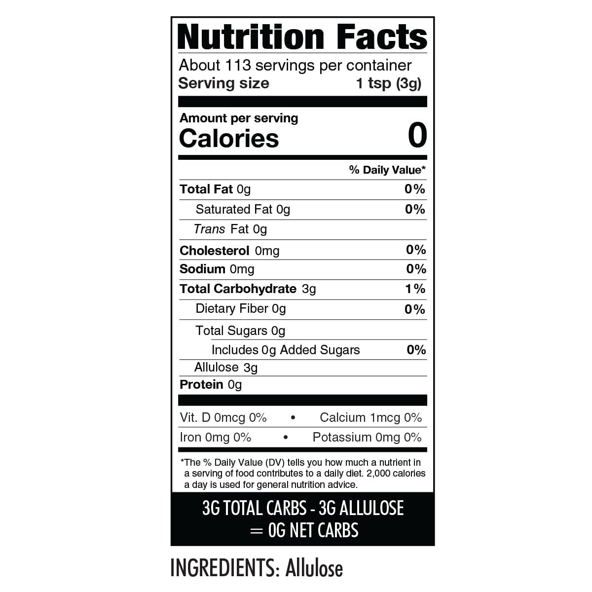 Wholesome Yum Powdered Allulose Sweetener - Natural Keto Powdered Sugar Substitute - Non GMO, Zero Carb, 0 Calorie, Sugar Free,