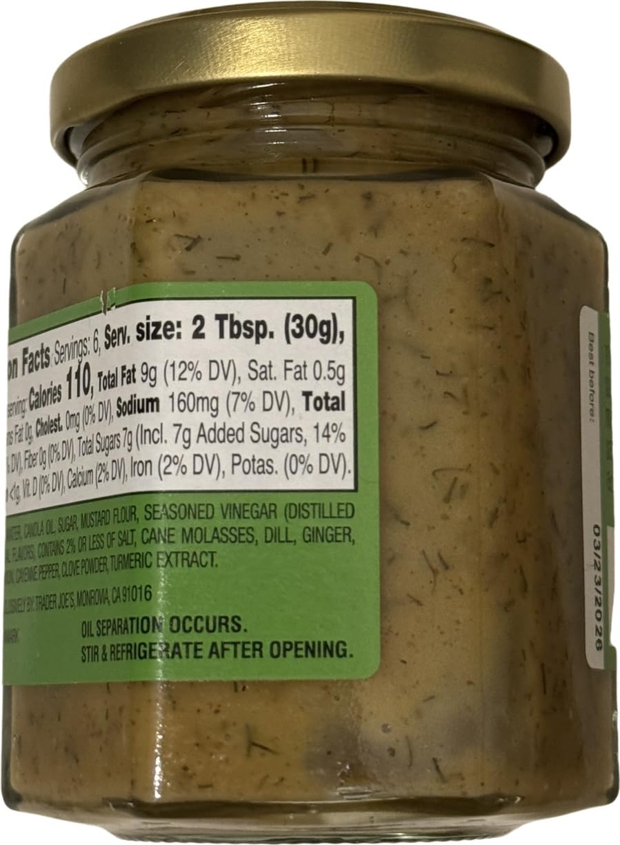 Trader Joe'S Sweet Mustard Dill Sauce (6.34 Oz)