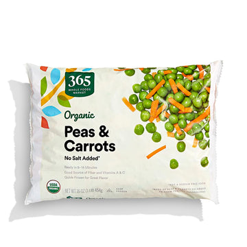 365 Everyday Value, Organic Peas & Carrots No Salt Added, 16 oz, (Frozen)