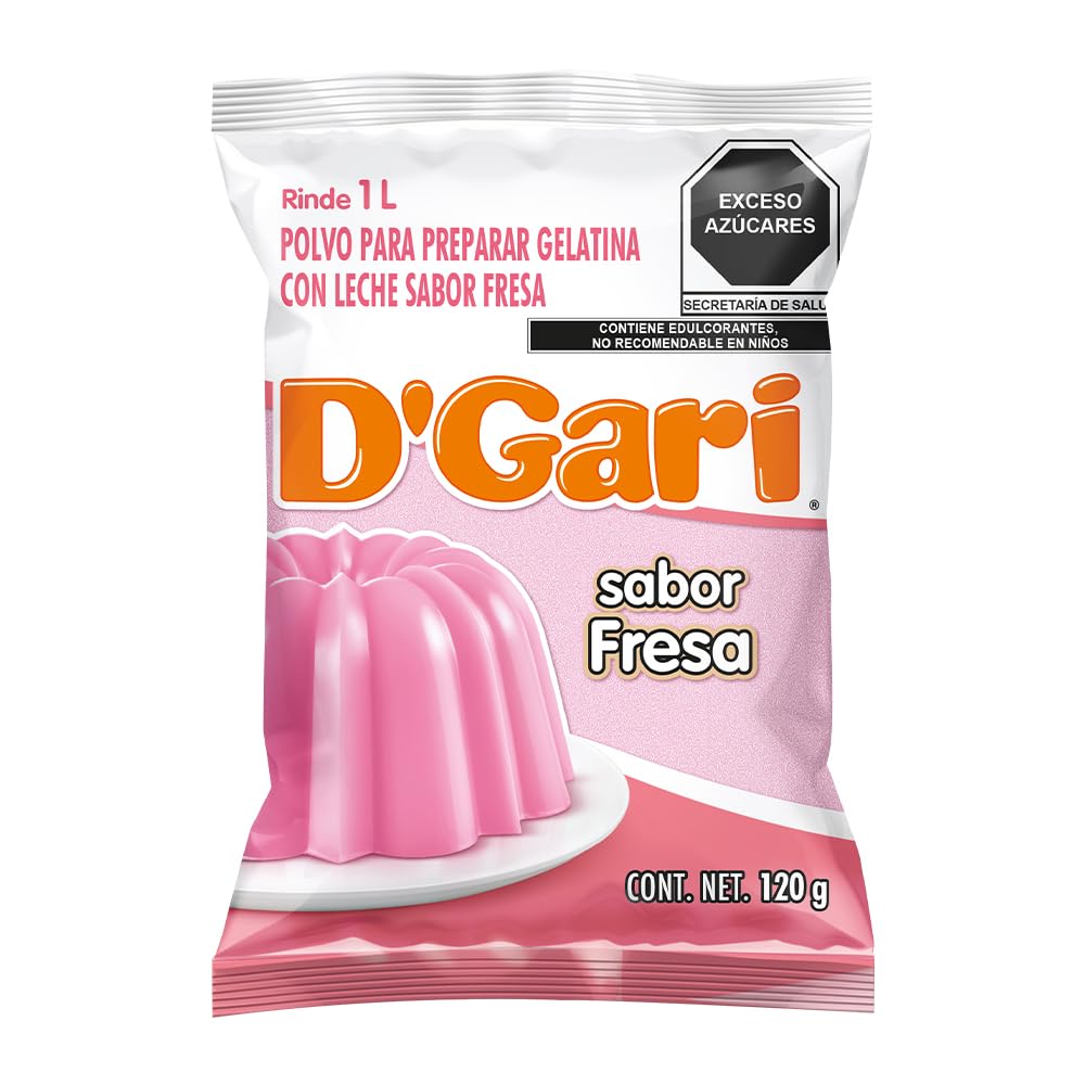 D'Gari Gelatin Dessert Strawberry- Dgari Fresa 5 Pack (Strawberry)