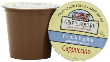 Grove Square French Vanilla Cappuccino, Model GSFVC96, 96 Cups, 4 Count (Pack of 24)