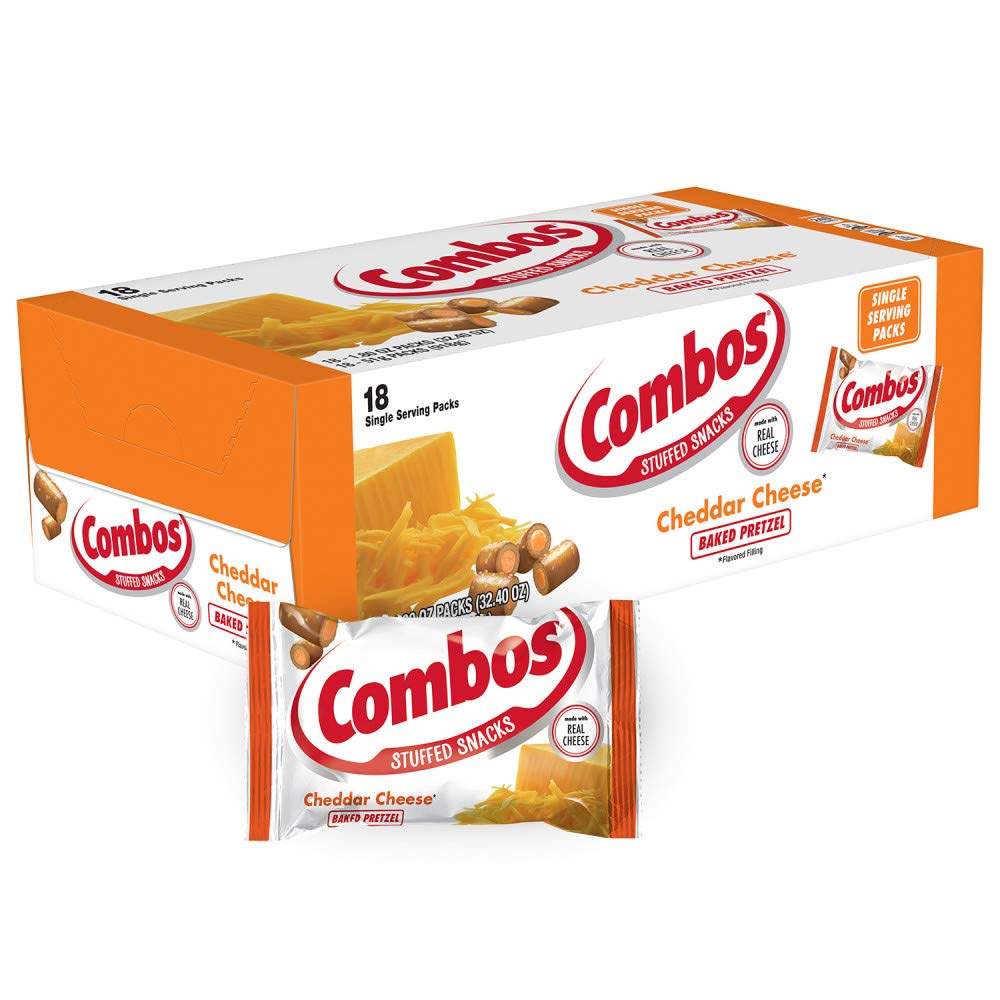 Combos Cheddar Cheese Pretzel Baked Snacks 1.8 Ounce (Pack Of 18)