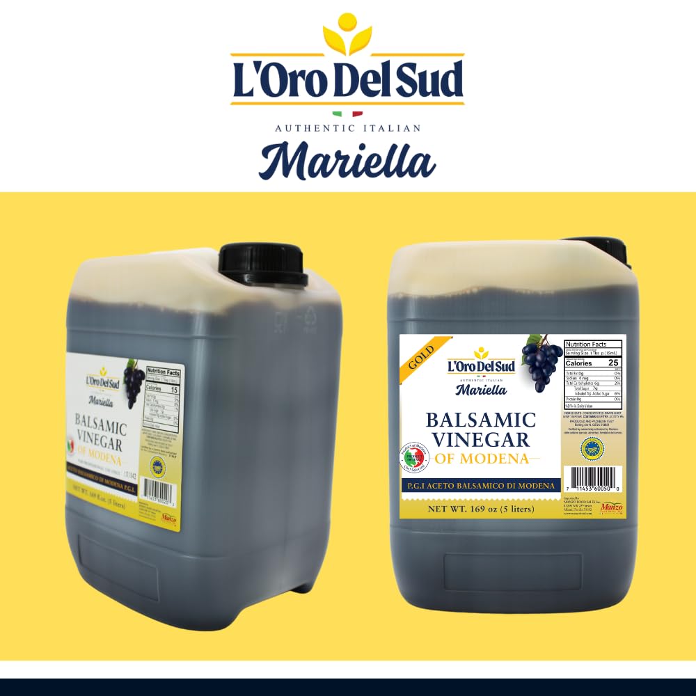 L'Oro Del Sud Ultra Premium,''Gold Label'' 8 Year Aged Balsamic Vinegar Of Modena, Igp Certified, Mariella, Make Your Own Glaze,