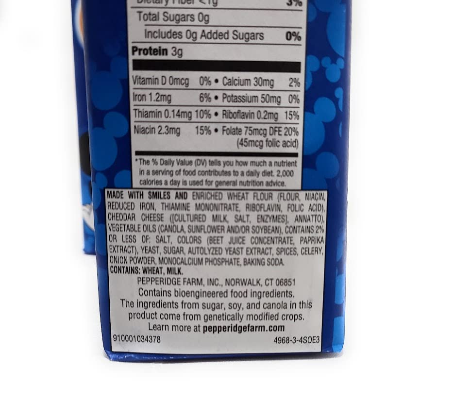 New Pepperidge Farm Goldfish Baked Special Edition Cheddar Mickey Mouse Net Wt 6.6 Oz (2)