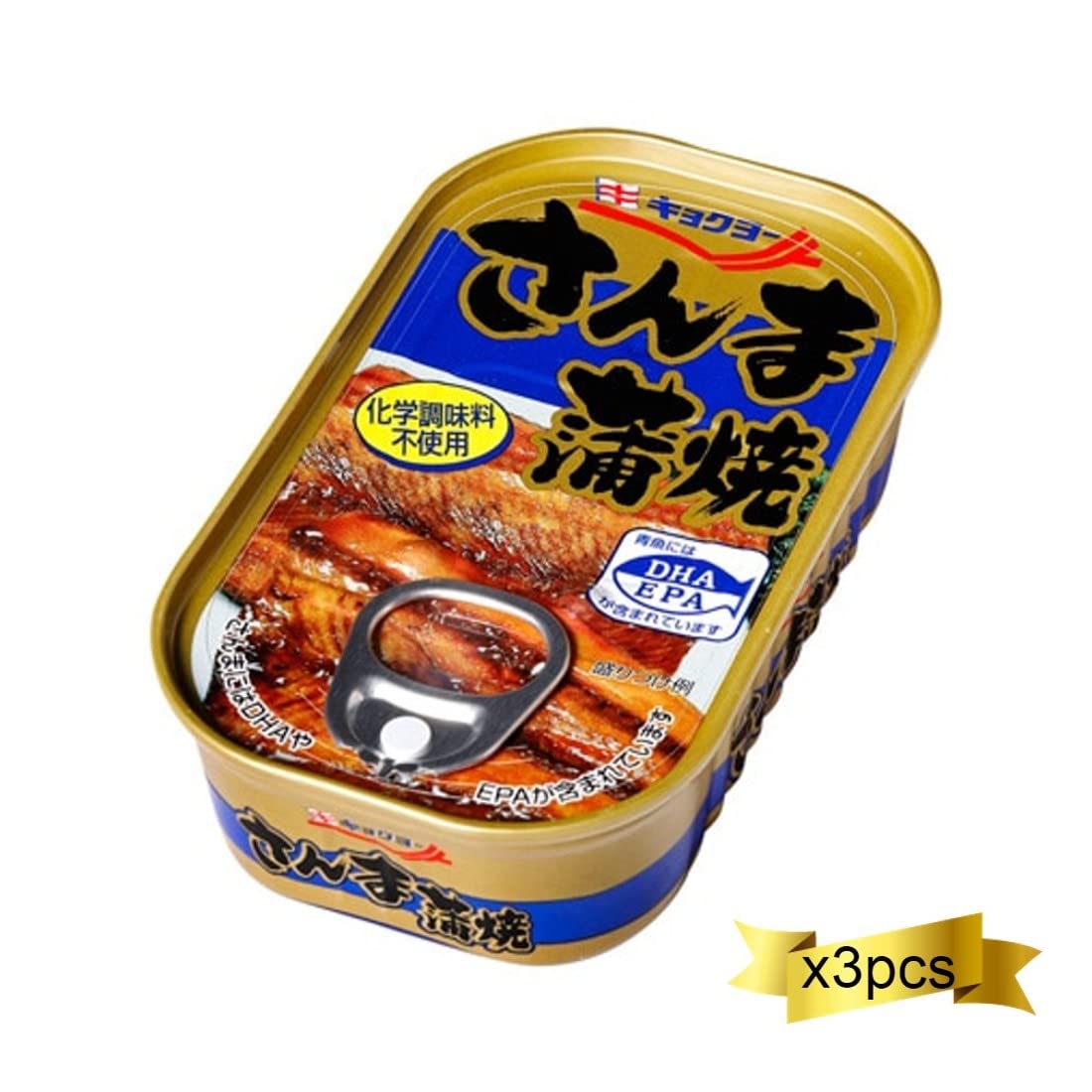 Ninjapo Sanma Kabayaki (Pacific Saury) Canned Food - 3.5oz, 3pcs - Japanese Delicacy
