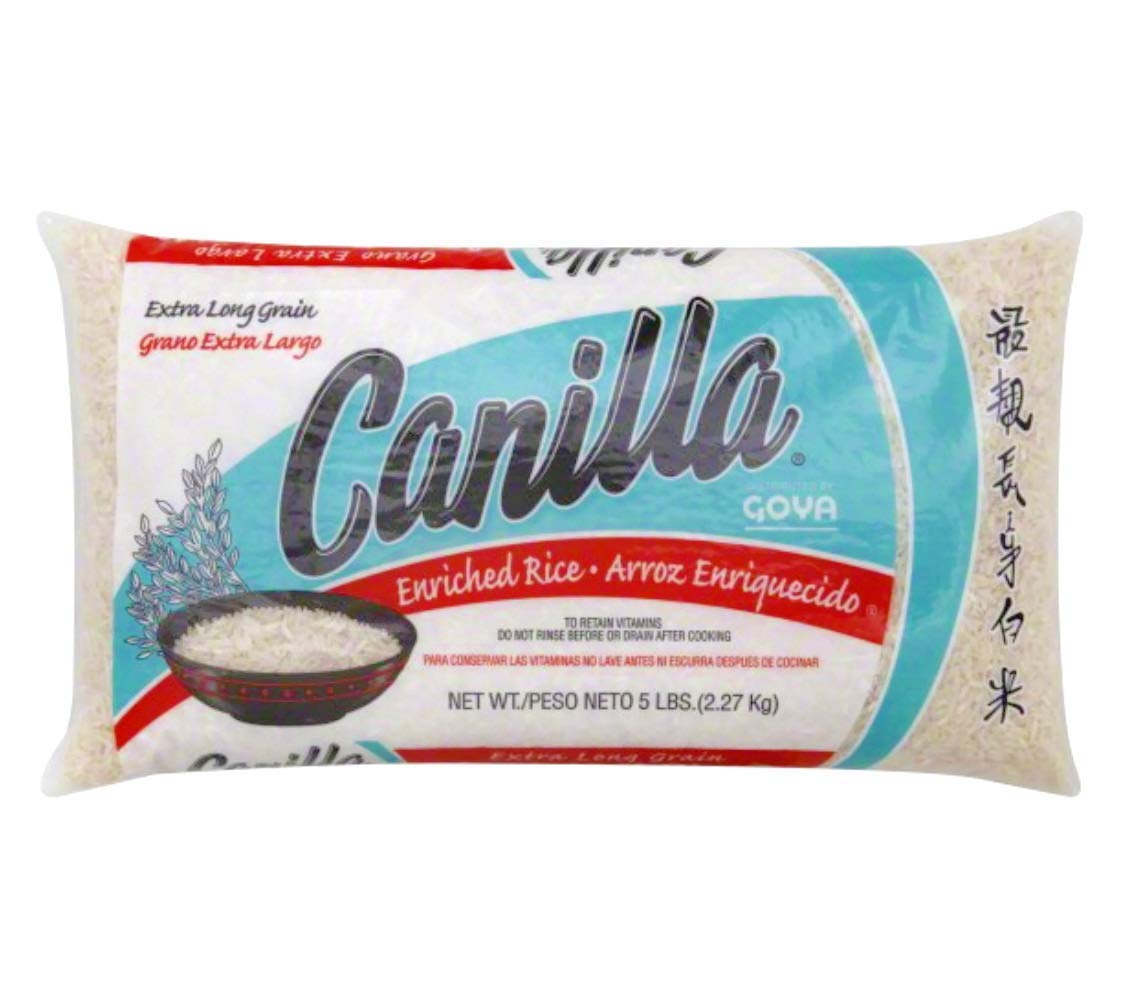 Goya Canilla Enriched Extra Long Grain Rice, 5.0 Lb, Arroz Enriquecido De Grano Extra Largo, 2.27Kg
