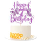 Kaoenla 3D Butterfly Cake Topper, Glitter Theme for 7th Birthday, Purple, Cardboard
