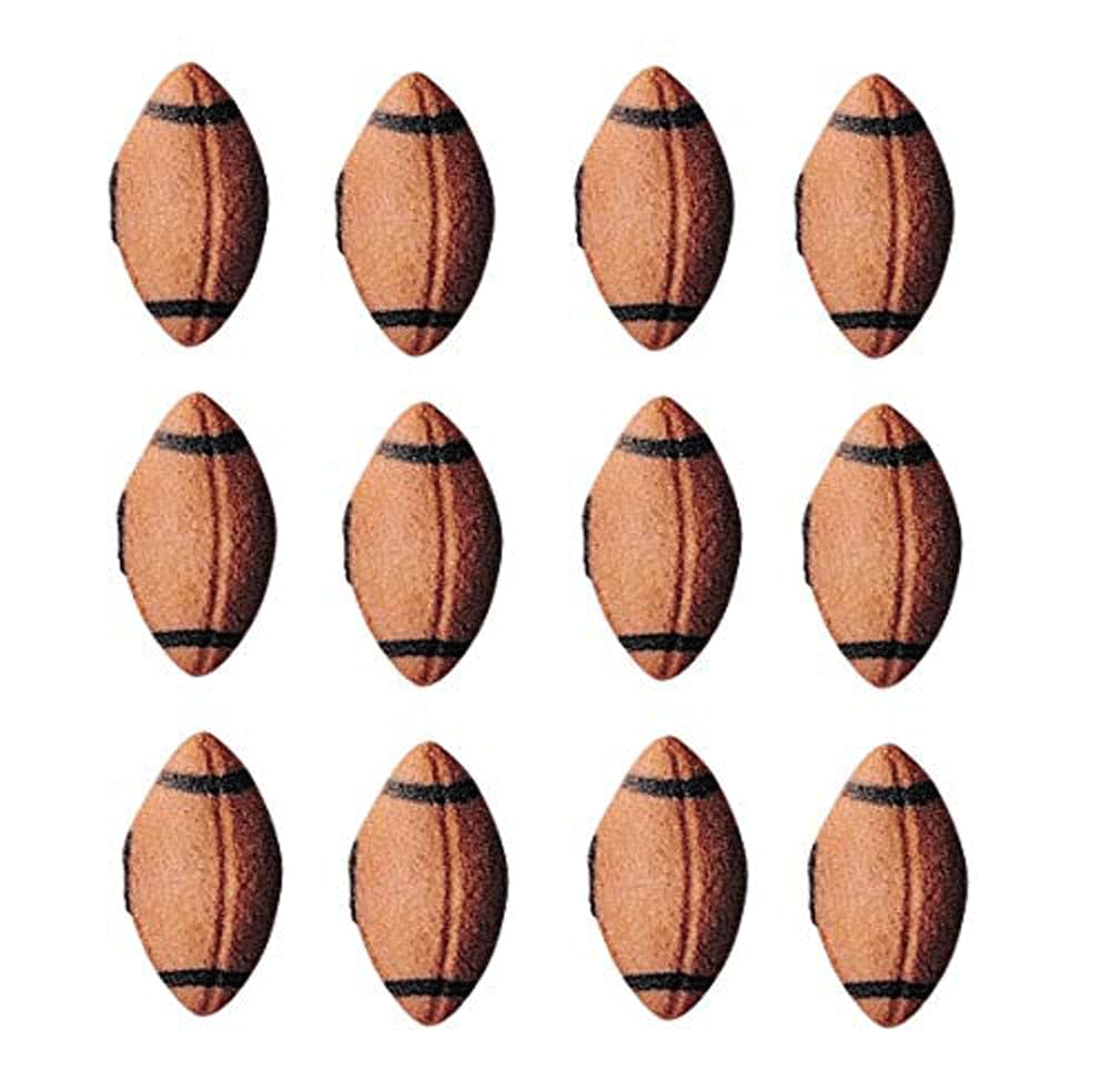 24 pc - Sport Theme Edible Sugar Cake Cupcake Cookie Toppers Decorations (Football)