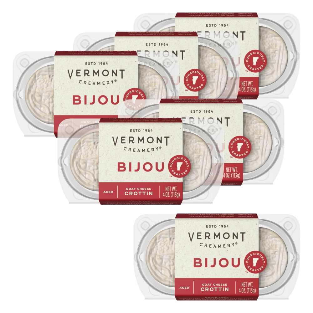 Vermont Creamery Bijou Cheese, 4 oz, 6 Pack