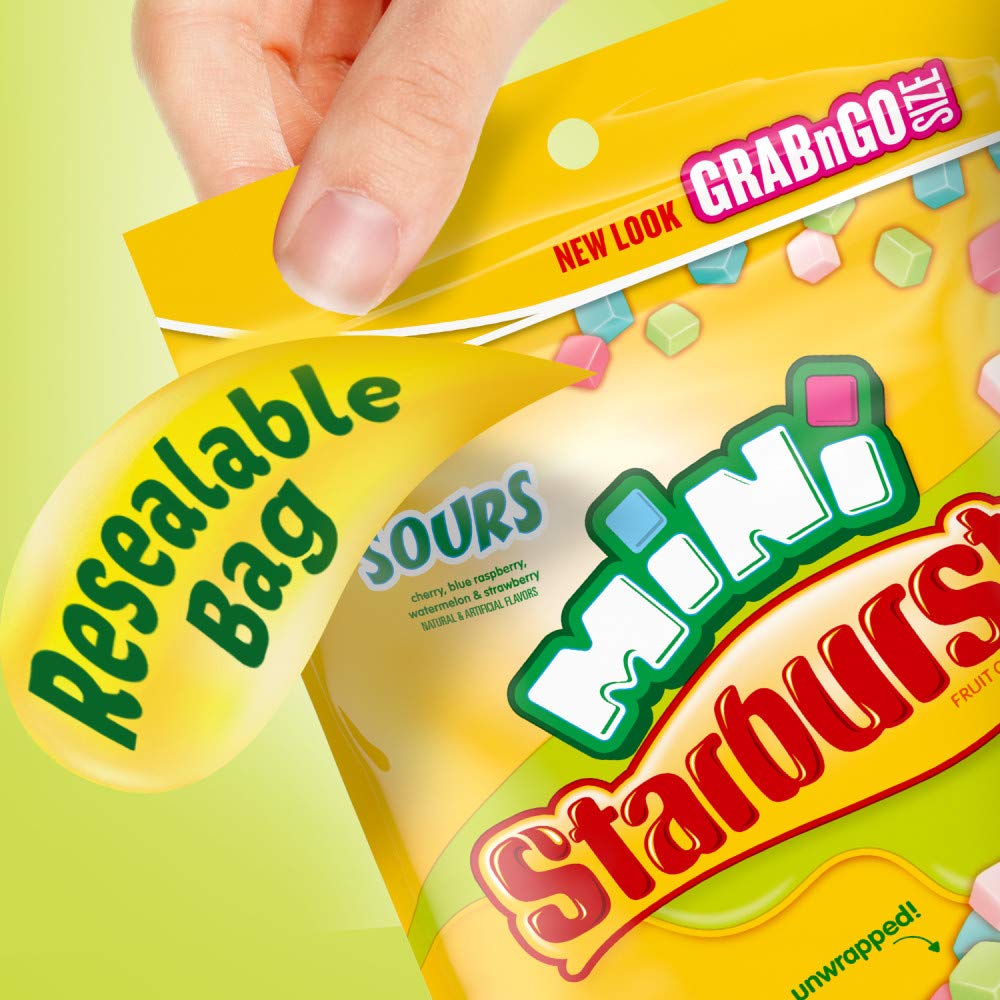 Starburst Minis Sours Candy Bag, 8.0 Ounce (Pack Of 8)