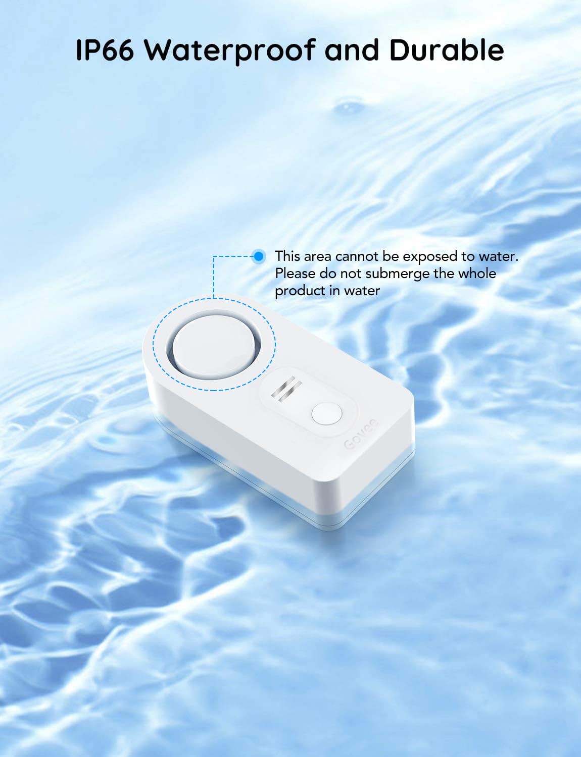Govee Wifi Water Sensor 2 Pack, 100Db Adjustable Alarm And App Notifications, Leak And Drip Alerts By Email, Detector For Home,