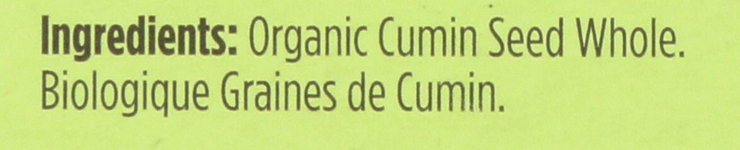 Spicely Organic Cumin Seeds Whole 0.50 Ounce Ecobox Certified Gluten Free