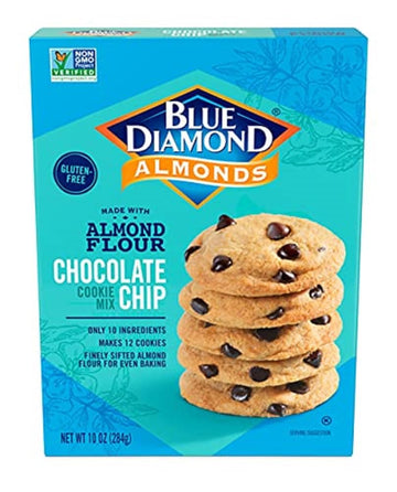 Blue Diamond Almonds Flour Gluten-Free Baking Mix, Chocolate Chip Cookie, Multicolor, 10 Oz