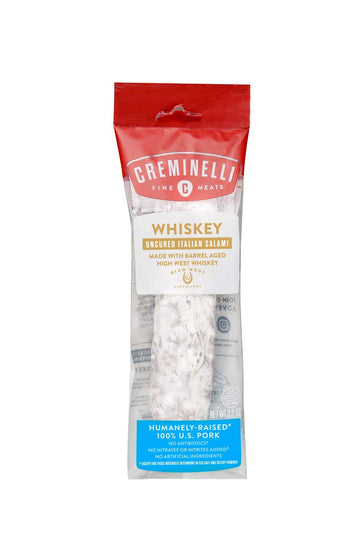 Creminelli Whiskey Salami - Keto & Paleo Friendly, Sugar Free, Gluten Free, High Protein - 5.5 Ounce Pack