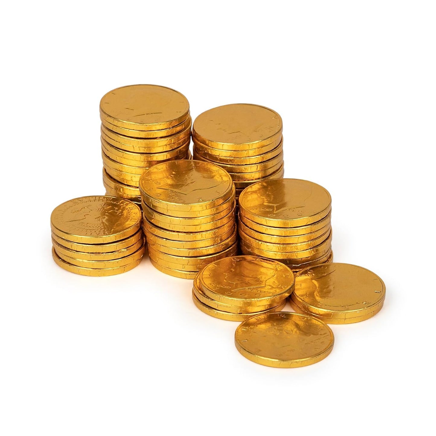 The Snackery, Large Kennedy Half Dollar Gold Foil Coins, 360 Pieces Individually Wrapped, Milk Chocolatey Coins (4 Lb)