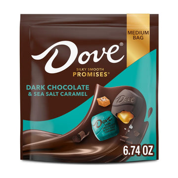Dove Promises Sea Salt & Dark Chocolate St. Patricks Day Candy, 6.74 Oz Bag (Pack Of 8)