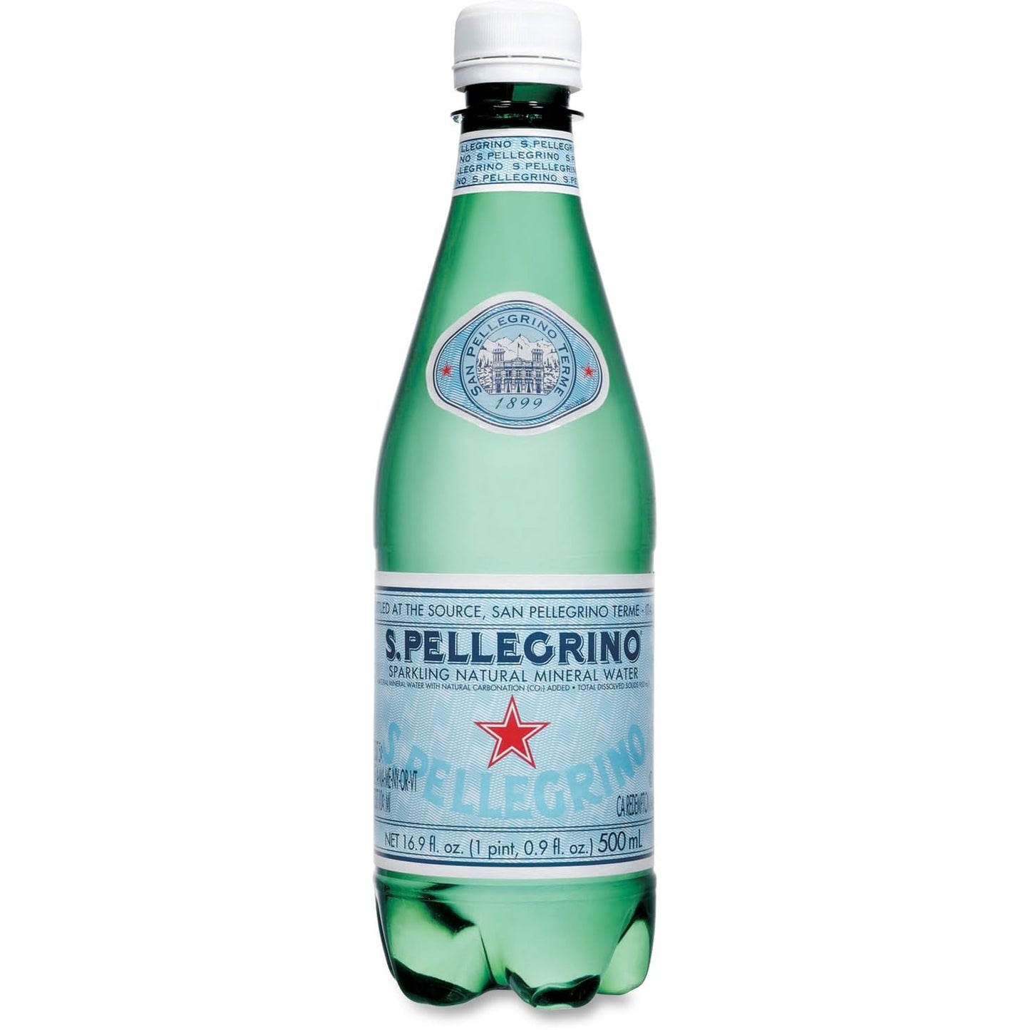 Nestle 041508734660 San Pellegrino Mineral Water, 500ml, 24BT/CT, CL