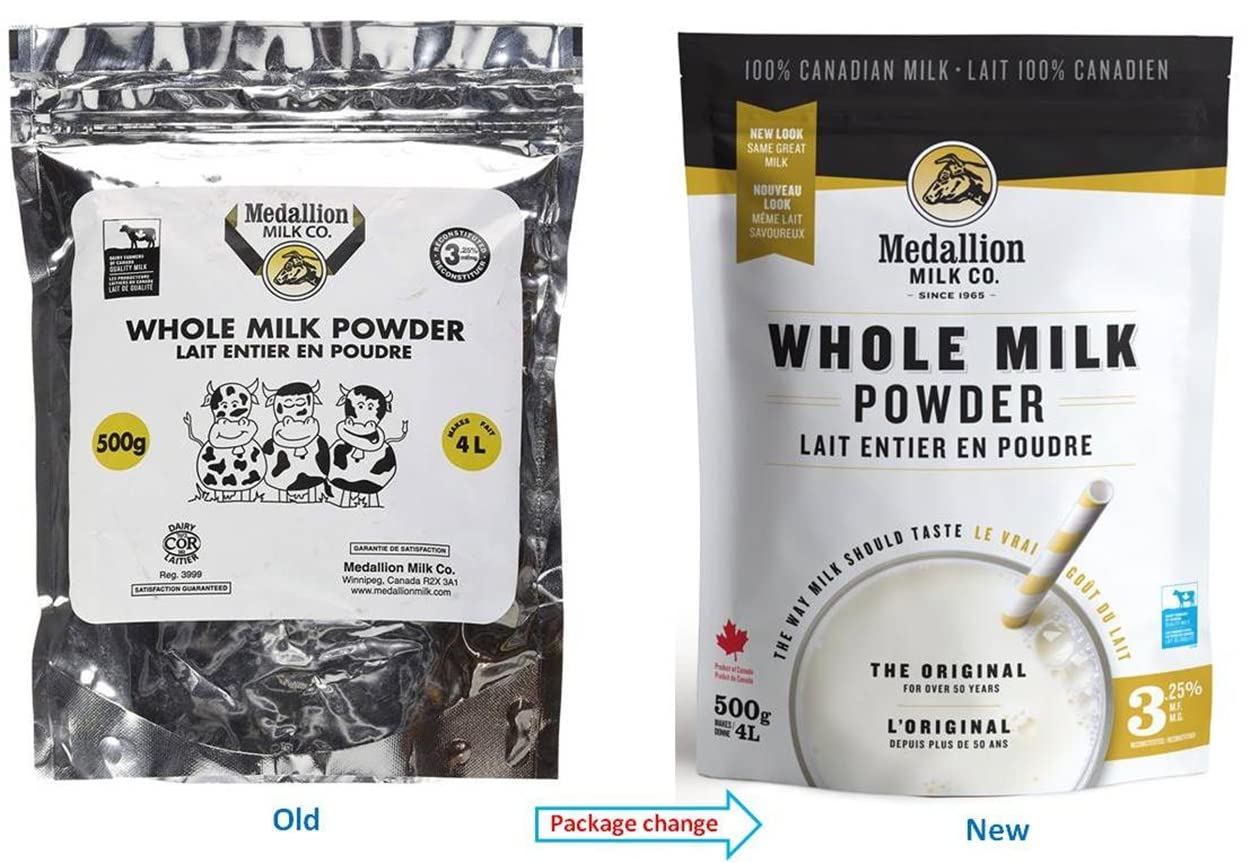 Medallion Brand Whole Milk Powder - 500g Dried Milk from Canada, Free of   s, Model 62553432504