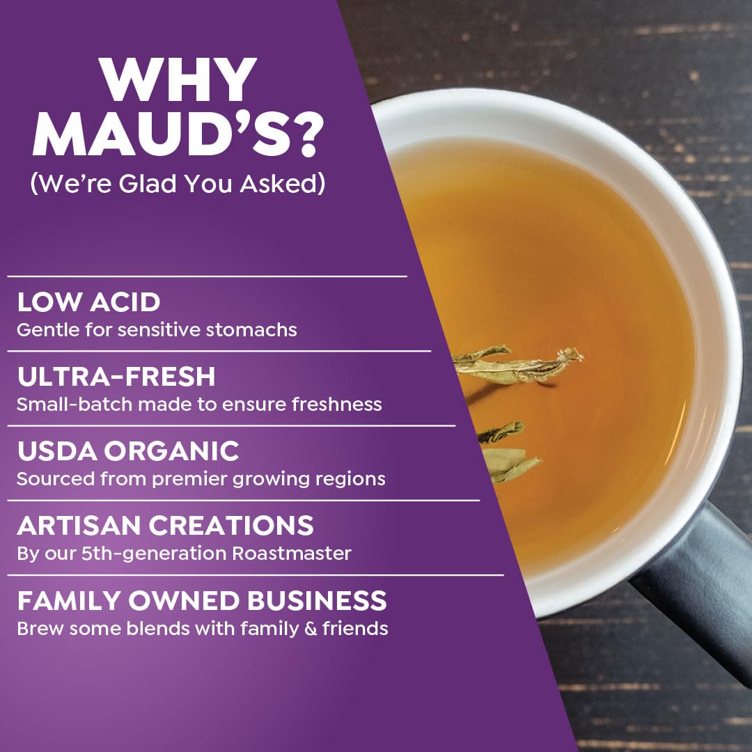 MAUDS Organic Chamomile Lavender Tea Pods - 24 Count - Caffeine Free, KCup Compatible, Recyclable