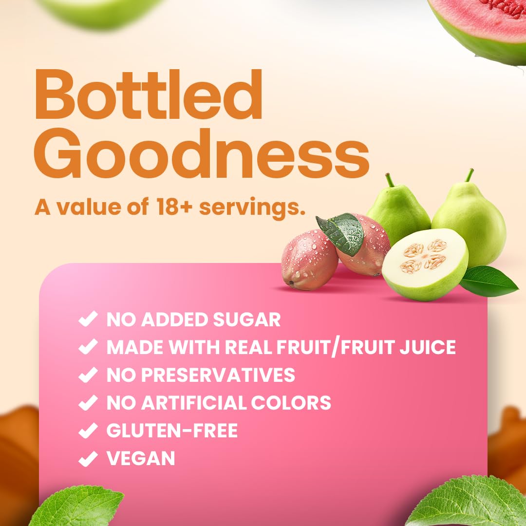 Dr. Smoothie 100% Crushed Guava & Passion Fruit - No Added Sugar, Made With Real Fruits/Fruit Juice - Vegan, No Artificial Color