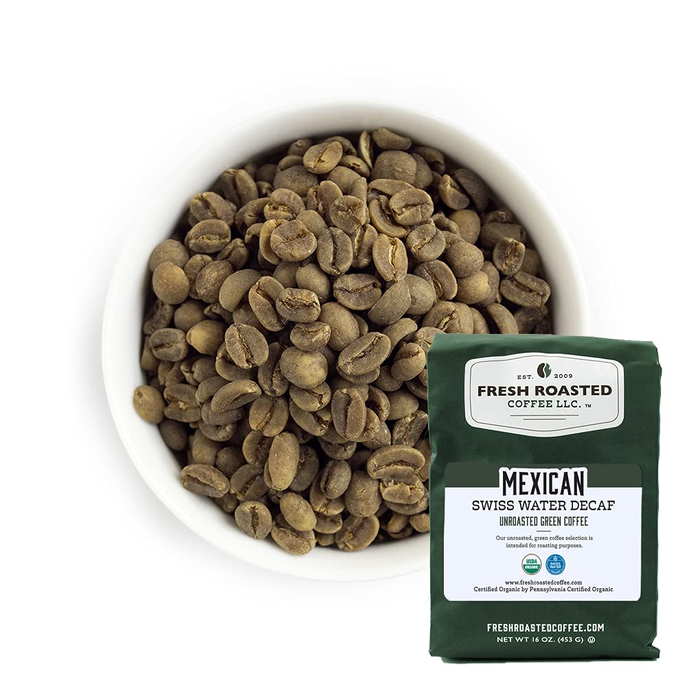 Fresh Roasted Coffee, Unroasted Water Process Decaf Home Roasting Starter Kit, Kosher