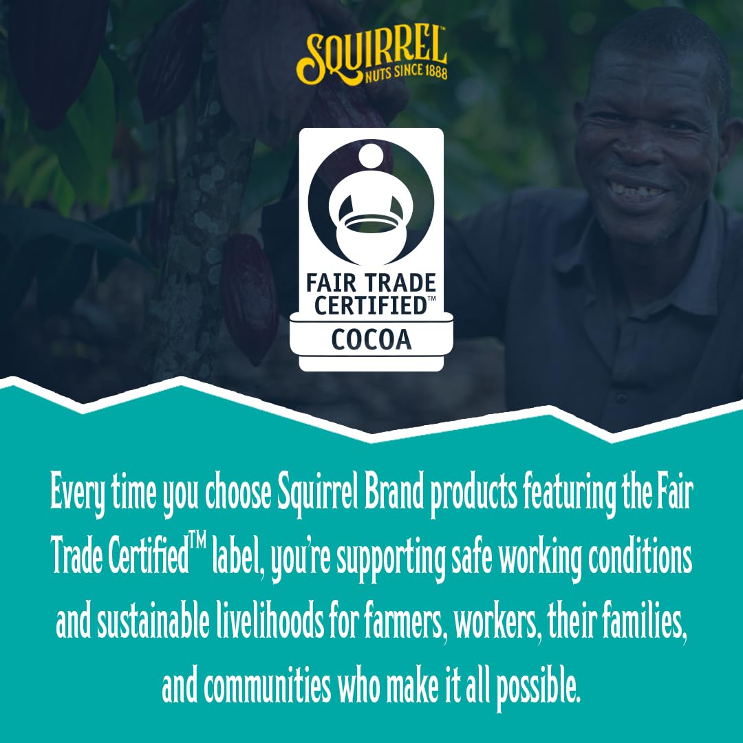 Squirrel Brand Dark Chocolate & Coconut Almonds  3.5 Ounces  Resealable Bag  Gluten Free  Kosher  Snacks for mature-themeds and Kids  California Almonds  Fair Trade Certified Cocoa