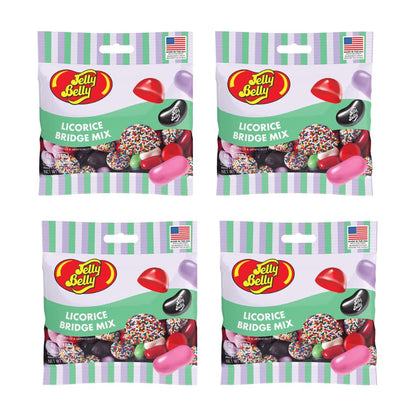 Jelly Belly Licorice Bridge Mix - Gift Pack of 4, 3 oz. Bags by Lyzas Sweets & Treats