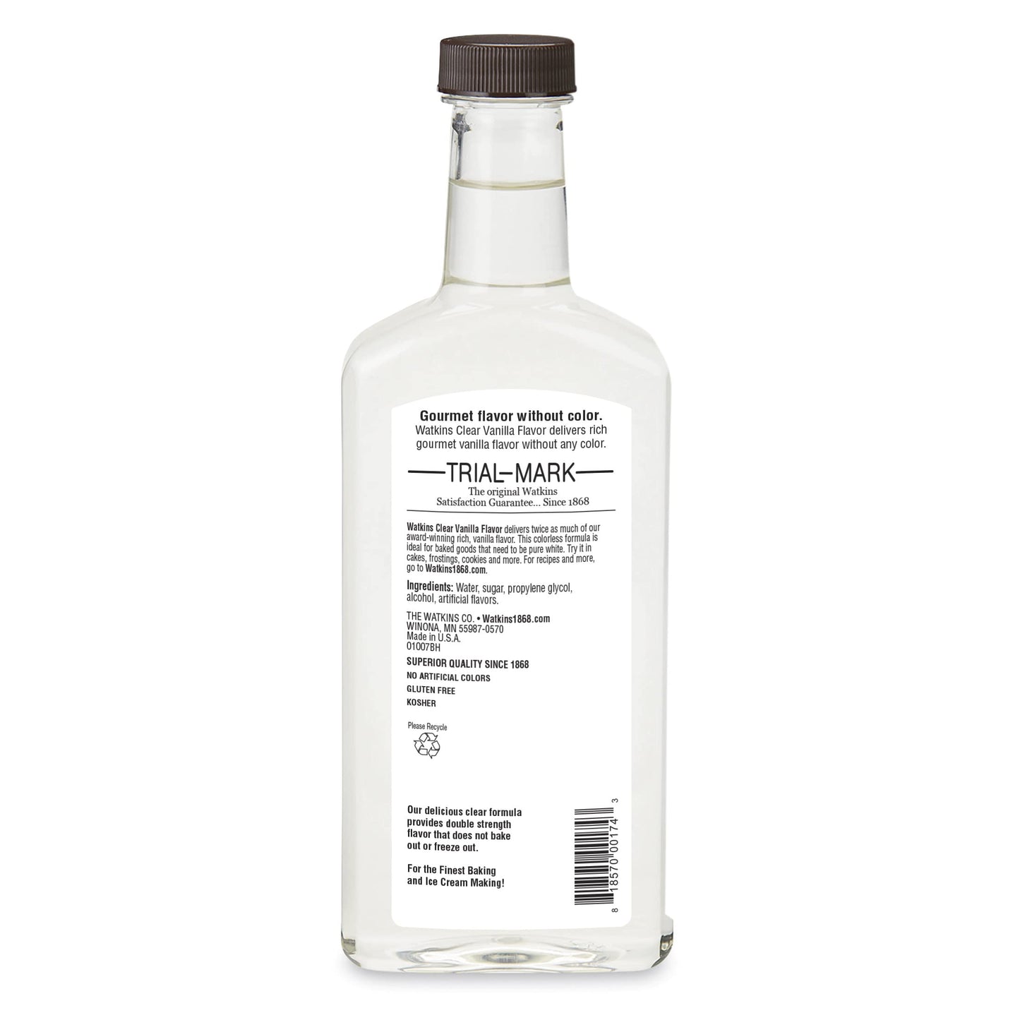 Watkins Clear Vanilla Flavor, 11 Fl. Oz. Bottle, 1 Count (Packaging May Vary)