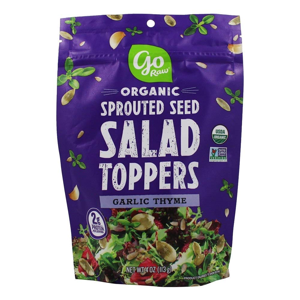 Go Raw - Organic Sprouted Seed Salad Toppers Garlic Thyme - 4 Oz.