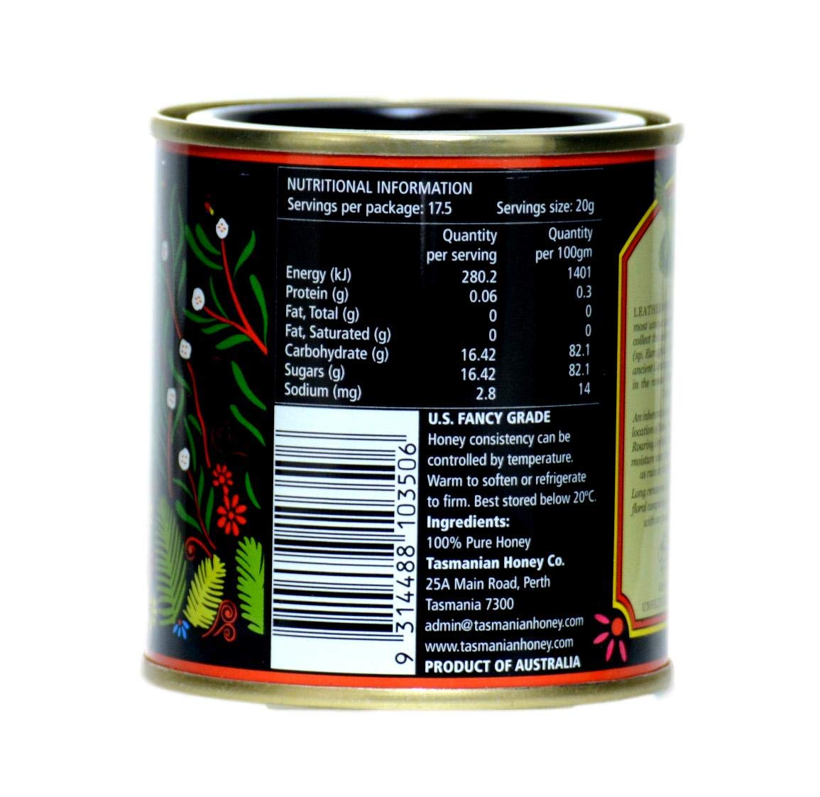 Genuine Tasmanian Leatherwood Honey Raw Unheated Unfiltered And Hand-Crafted - 12.3 Oz