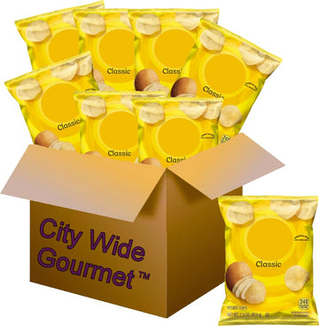 Original Salted Potato Chips, 1.5 ounce (Pack of 8) Bundled by CITY WIDE GOURMET