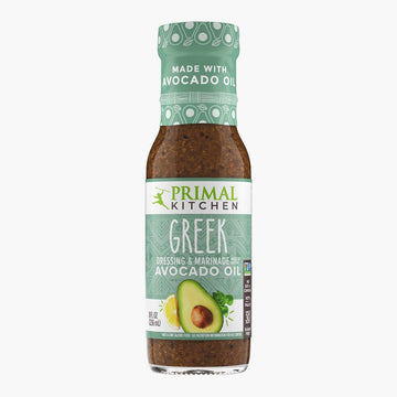 Primal Kitchen Greek Vinaigrette & Marinade Salad Dressing Made With Avocado Oil, Whole30 Approved, Certified Paleo, And Keto Certified, 8 Fluid Ounces, 8 Fl Oz (Pack Of 1) (Pkdress-Gv6)