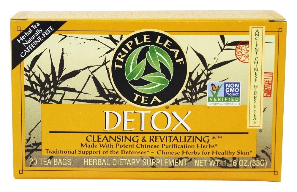 Triple Leaf Natural Herbal Tea, Detox 20 Bags (Pack Of 2)