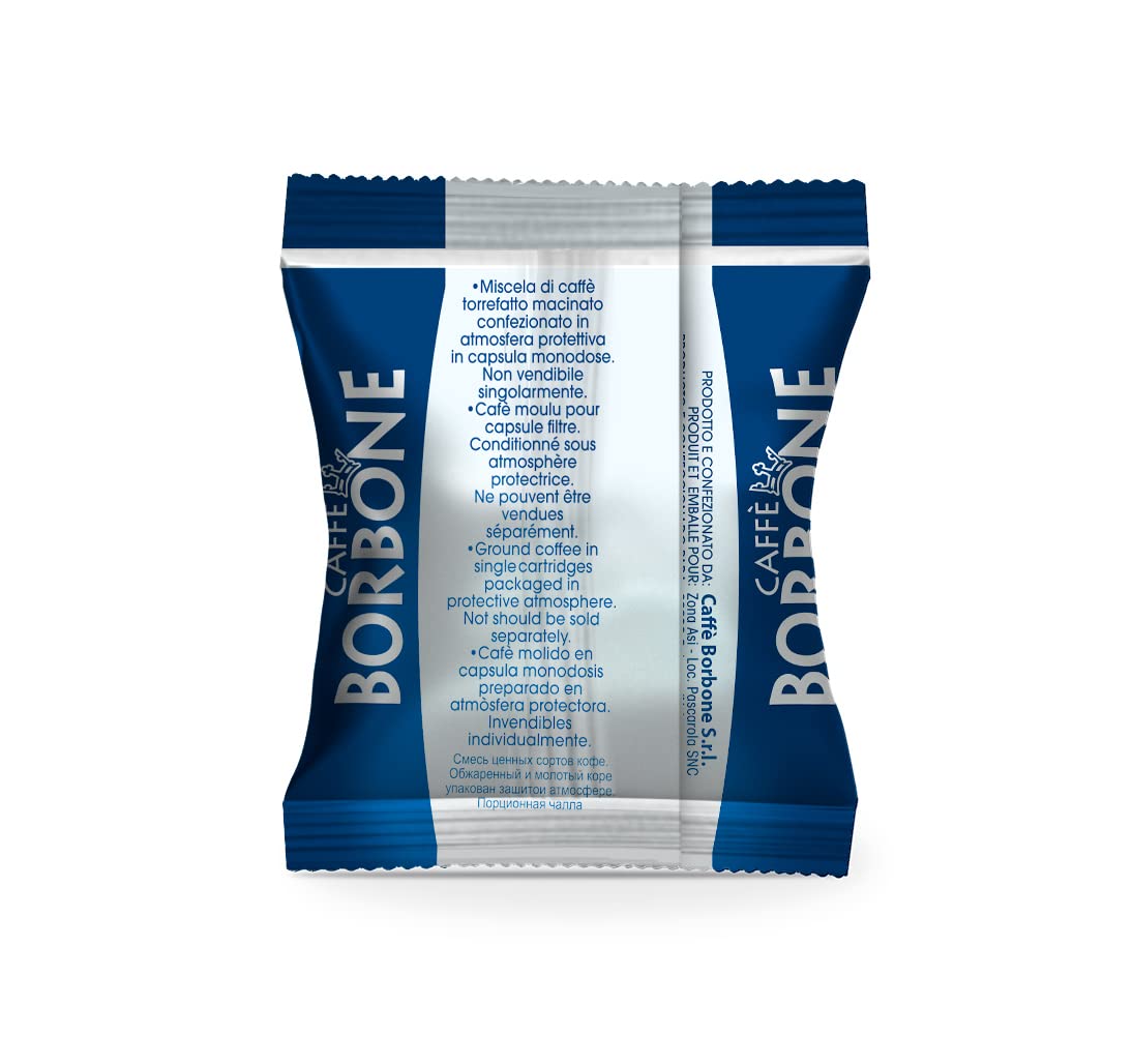Caffè Borbone Espresso Pods, Blue Blend, 50 Count, Compatible with Nespresso, Intense Aroma, Freshly Packaged in Italy
