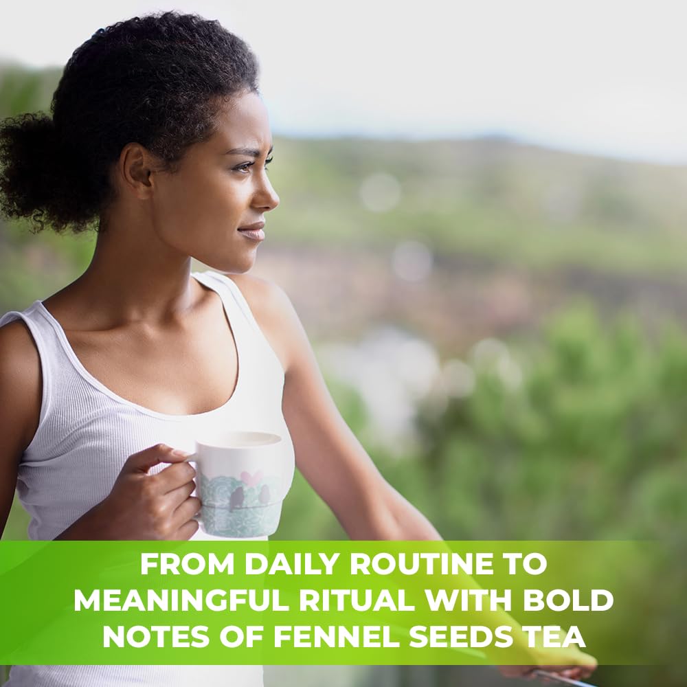 100 Bags Fennel Tea Fennel Seed Tea Herbal (Foeniculum Vulgare) - 100 Count 1.5G Bags Herb Hinojo