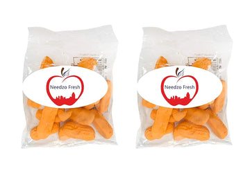 Needzo Fresh Circus Peanuts Banana Flavored Marshmallow Candy Snack Bags for Adults or Kids, 4.5 Ounces, Set of 2