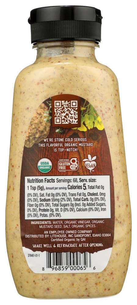 Organicville Stone Ground Mustard, 12-Ounce (Pack Of 6)