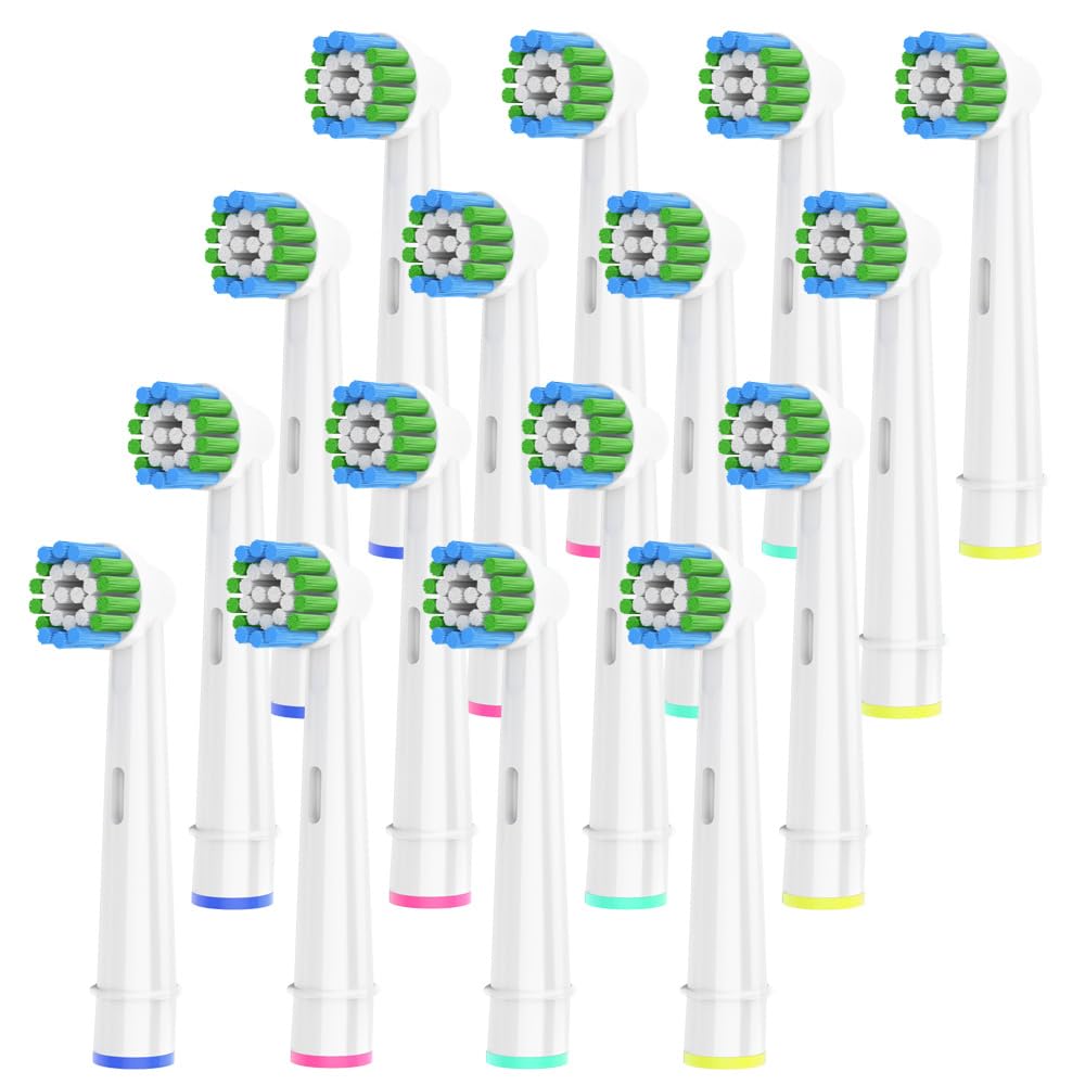 16 Count Replacement Brush Heads Compatible With Braun Oral B Electric Toothbrush, Deep And Precise Cleaning.