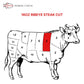 Nordic Catch - 16Oz Grade A5 Japanese Wagyu Beef, Ribeye Steak Without Bone, Always Fresh Thick Cut, 1 Pound Skin-Packed 100% Au