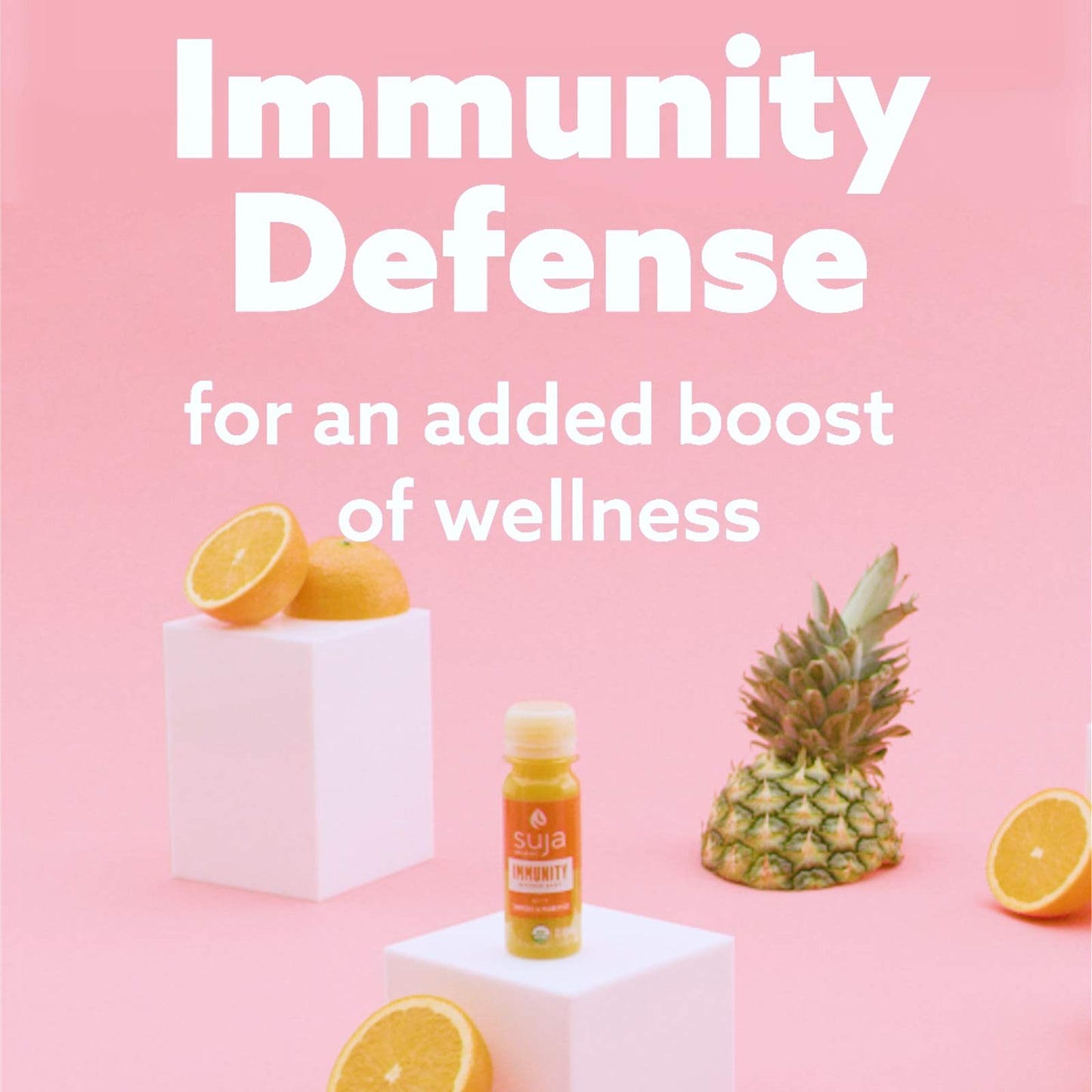 Suja Organic Immunity Defense Shot with Turmeric & Ginger - 60 Pack, 2 Fl Oz Each, Plant-Based, Gluten-Free, Cold-Pressed Juice
