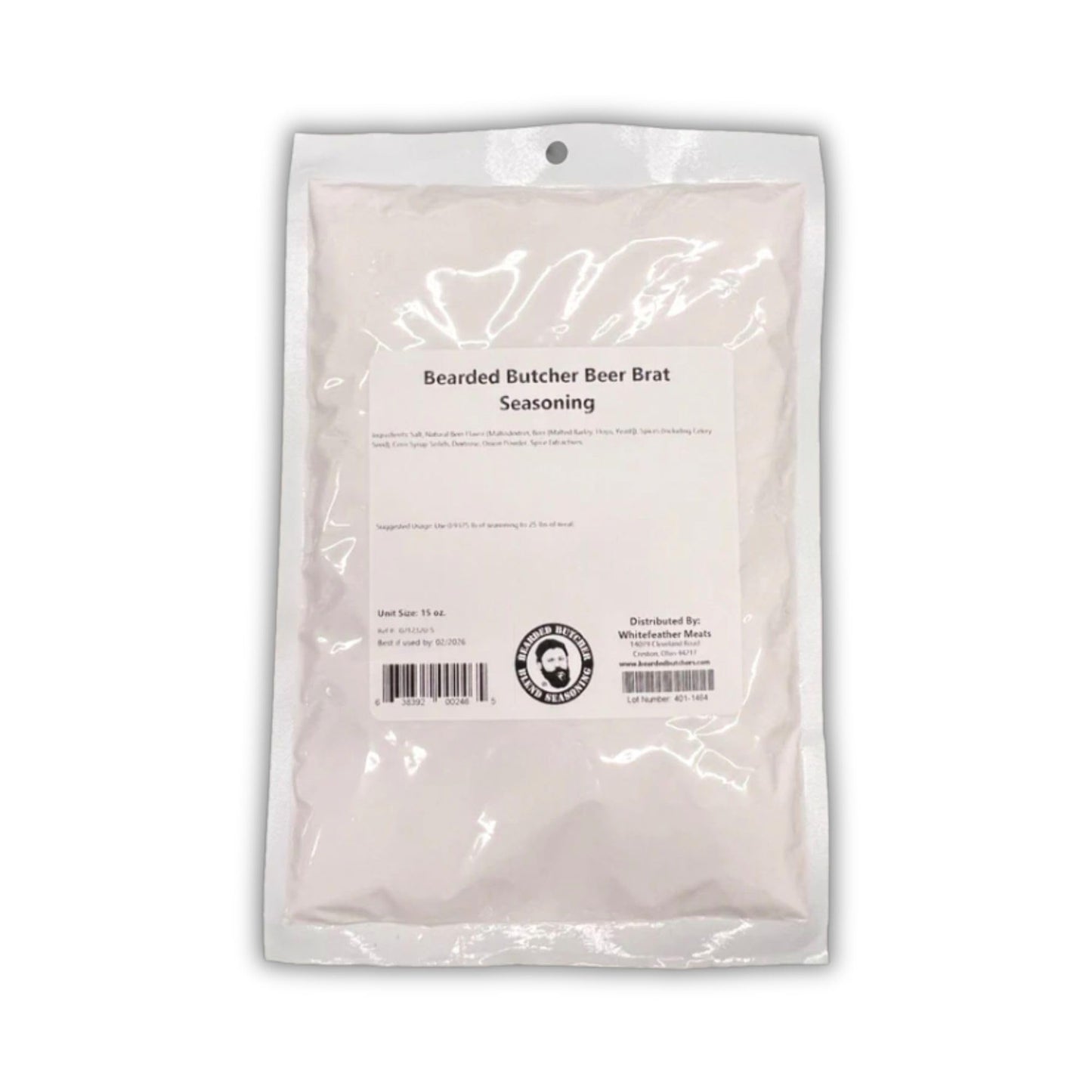 BEARDED BUTCHER BLEND SEASONING Beer Bratwurst Seasoning – No MSG – 15oz – Perfect for Sausages and More