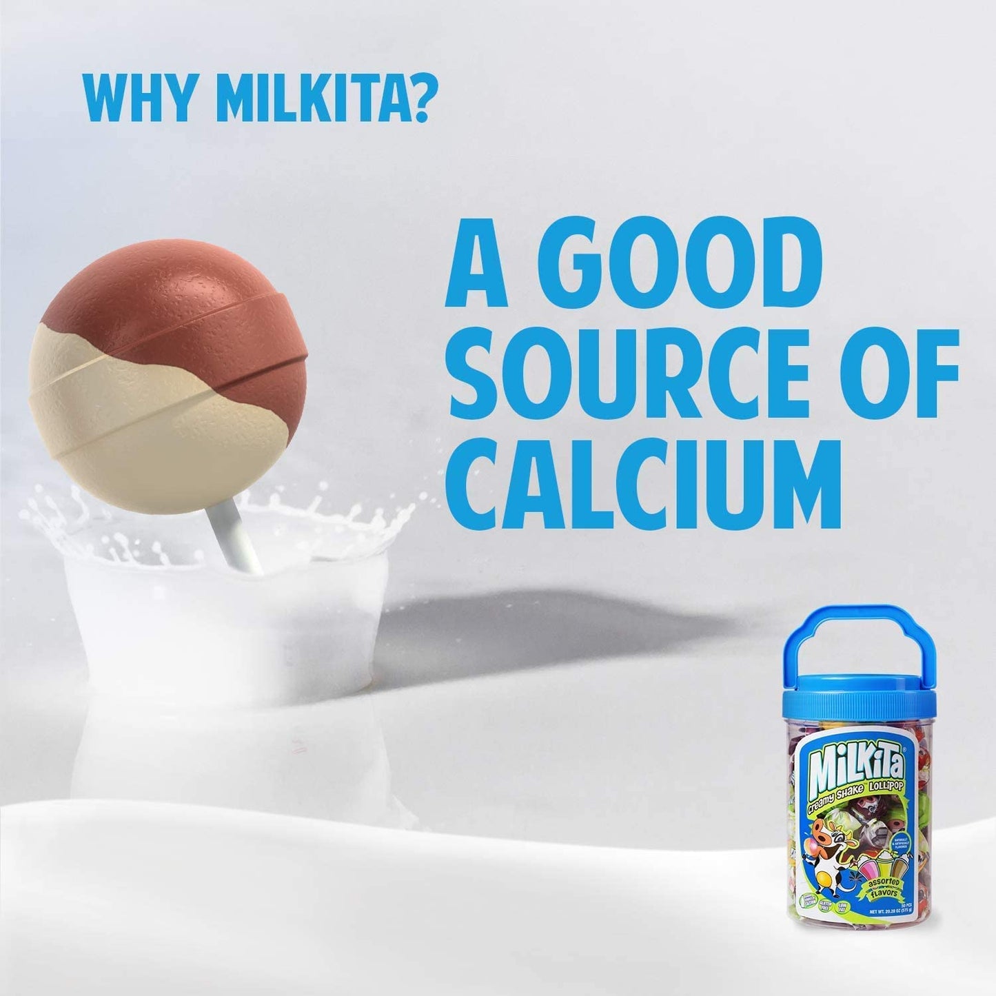 Milkita The Real Milk Candy Lollipop Jar