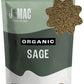 J Mac Botanicals, Organic Rubbed Sage (2 Oz), Certified Organic Dried Sage Leaf, Herb Seasoning, Excellent For Sausage Making, F