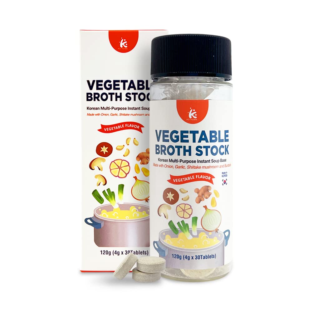 Eutuxia KD Home Vegetable Broth Stock - Korean Instant Soup Base, Onion, Garlic, Shiitake Mushroom, 33 Count