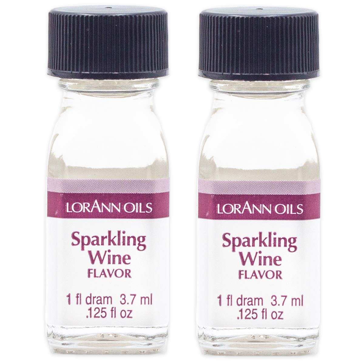 LorAnn Oils Super Strength Flavoring, Sparkling Wine, 0.125 fl oz (Pack of 2), Clear