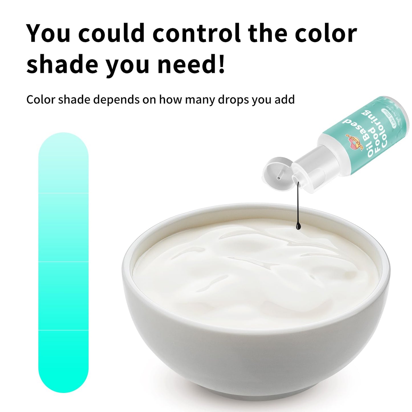 Mtcolors Oil Based Food Coloring for Chocolate, 20ml Edible Dye, Lake Blue for Cakes, Cupcakes, Candy Melt